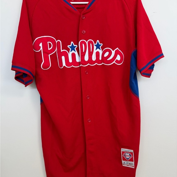 Majestic Phillies Red Baseball Jersey - Excellent condition - Picture 3 of 15